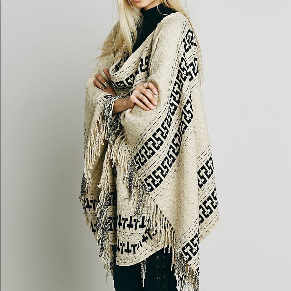 Free People Knitted Poncho